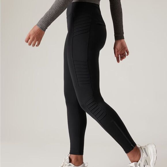 ATHLETA Delancey Moto Tight Black Size Small - Picture 1 of 12